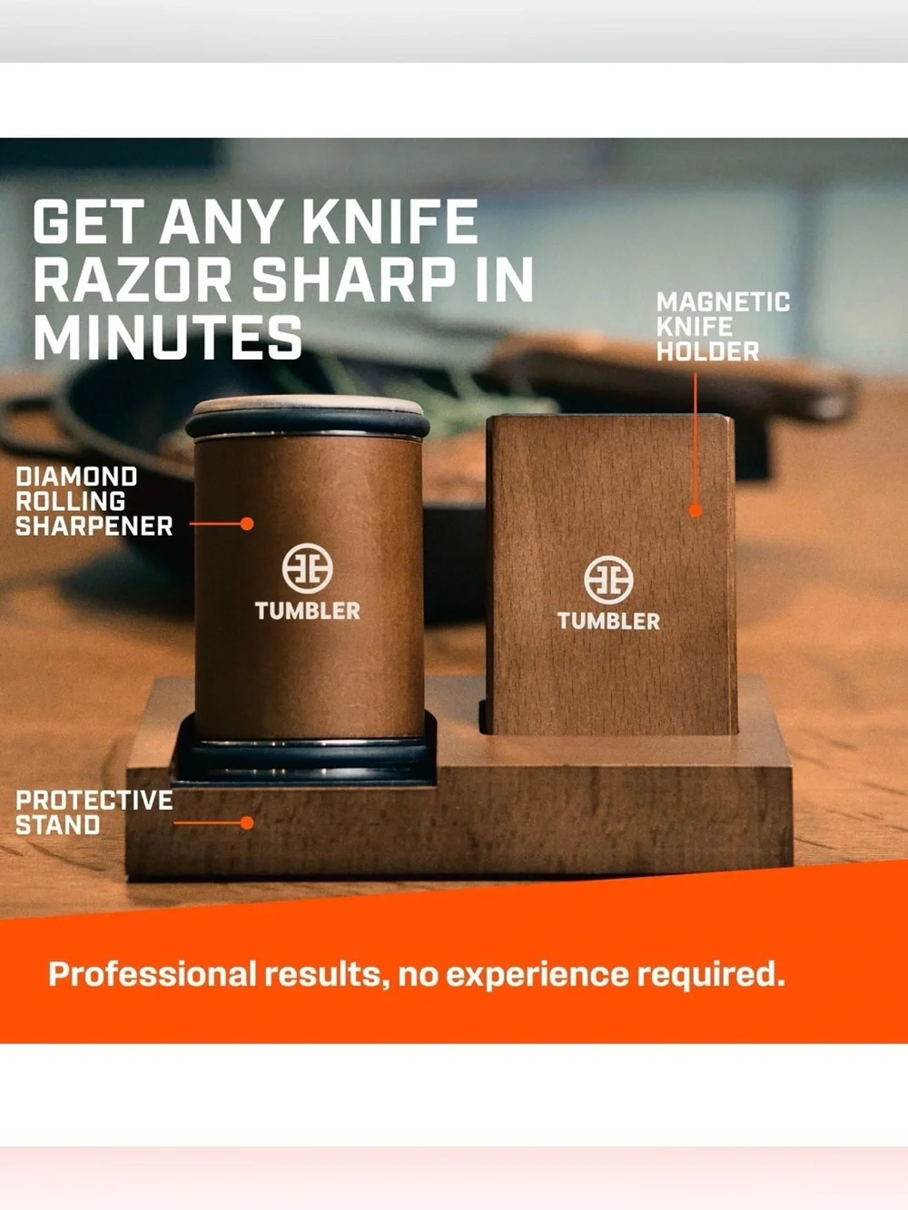 Tumbler Rolling Knife Sharpener Starter Set NIB